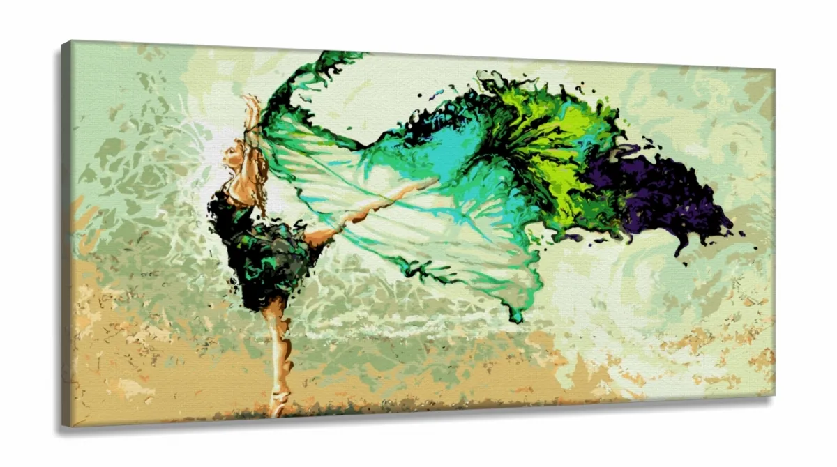 Quadro Decorativo Dança em Tecido Canvas 130x60  em tecido Imagem