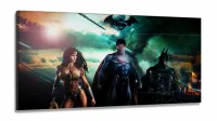 Quadro Decorativo DC Comics em Tecido Canvas 130x60  cm em tecido
