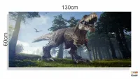 Quadro Decorativo Dinossauro em Tecido Canvas 130x60 - Foto 3