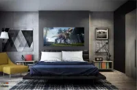 Quadro Decorativo Dinossauro em Tecido Canvas 130x60 - Foto 4