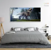 Quadro Decorativo Dinossauro em Tecido Canvas 130x60 - Foto 6