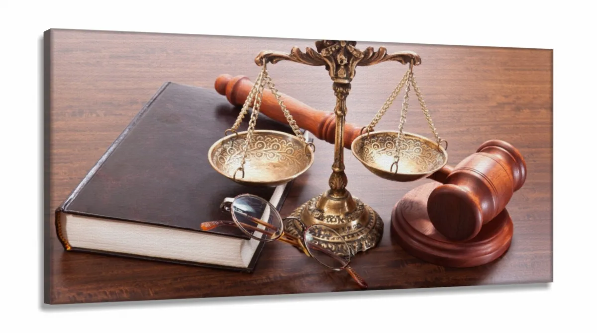 Quadro Decorativo Direito Advocacia 130x60 Sala Quarto em Tecido Canvas Imagem