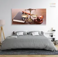 Quadro Decorativo Direito Advocacia 130x60 Sala Quarto em Tecido Canvas - Foto 6