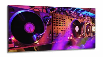 Quadro Decorativo DJ Música Som 130x60 em Tecido Canvas