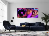 Quadro Decorativo DJ Música Som 130x60 em Tecido Canvas - Foto 5
