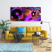 Quadro Decorativo DJ Música Som 130x60 em Tecido Canvas - Foto 7