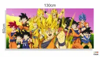 Quadro Decorativo Dragon Ball Mosaico Sala em Tecido Canvas 130x60 - Foto 3
