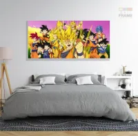 Quadro Decorativo Dragon Ball Mosaico Sala em Tecido Canvas 130x60 - Foto 6