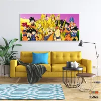 Quadro Decorativo Dragon Ball Mosaico Sala em Tecido Canvas 130x60 - Foto 7