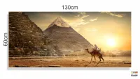 Quadro Decorativo Egito Piramide Areia 130x60 em Tecido Canvas - Foto 3