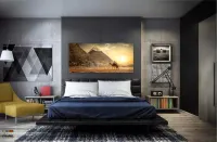 Quadro Decorativo Egito Piramide Areia 130x60 em Tecido Canvas - Foto 4