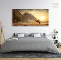 Quadro Decorativo Egito Piramide Areia 130x60 em Tecido Canvas - Foto 6