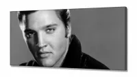 Quadro Decorativo Elvis Presley - Retrô - em Tecido Canvas  130x60 - Foto 2