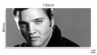 Quadro Decorativo Elvis Presley - Retrô - em Tecido Canvas  130x60 - Foto 3