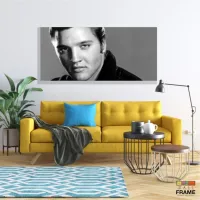 Quadro Decorativo Elvis Presley - Retrô - em Tecido Canvas  130x60 - Foto 7