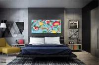 Quadro Decorativo Estilo Japones em Tecido Canvas 130x60 cm - Foto 4