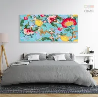 Quadro Decorativo Estilo Japones em Tecido Canvas 130x60 cm - Foto 6