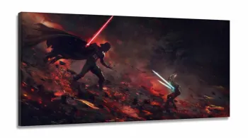 Quadro Decorativo Filme Star Wars em Tecido Canvas 130x60