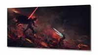 Quadro Decorativo Filme Star Wars em Tecido Canvas 130x60 - Foto 2