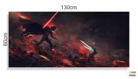 Quadro Decorativo Filme Star Wars em Tecido Canvas 130x60 - Foto 3