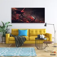 Quadro Decorativo Filme Star Wars em Tecido Canvas 130x60 - Foto 7