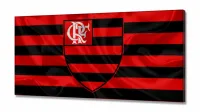 Quadro Decorativo Flamenro Futebol 130x60 em Tecido Canvas - Foto 2