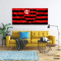Quadro Decorativo Flamenro Futebol 130x60 em Tecido Canvas - Foto 7