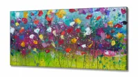 Quadro Decorativo Floral 130x60 em Tecido Canvas sala quarto - Foto 2