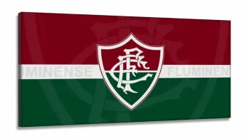 Quadro decorativo Fluminense com em Tecido Canvas 130x60