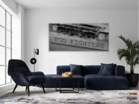 Quadro Decorativo Folhas e  Arcos Laranja Estilo 3d em Tecido canvas 130x60 - Foto 5