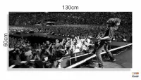 Quadro decorativo Foo Fighters Show - em Tecido Canvas  130x60 - Foto 3