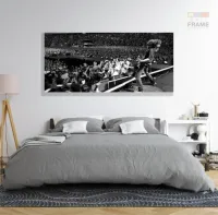 Quadro decorativo Foo Fighters Show - em Tecido Canvas  130x60 - Foto 6