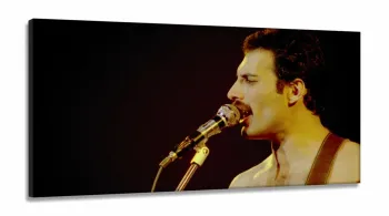 Quadro Decorativo Fred Mercury em Tecido Canvas 130x60