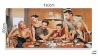 Quadro decorativo Friends Jogando Poker Arte em Tecido Canvas 130x60 - Foto 3
