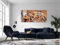 Quadro decorativo Friends Jogando Poker Arte em Tecido Canvas 130x60 - Foto 5