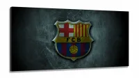 Quadro Decorativo Futebol Barcelona em Tecido Canvas  120x60 em Tecido Canvas