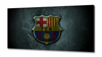 Quadro Decorativo Futebol Barcelona em Tecido Canvas  120x60 em Tecido Canvas - Foto 2