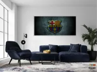 Quadro Decorativo Futebol Barcelona em Tecido Canvas  120x60 em Tecido Canvas - Foto 5