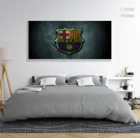 Quadro Decorativo Futebol Barcelona em Tecido Canvas  120x60 em Tecido Canvas - Foto 6