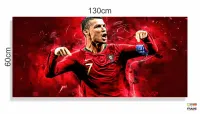 Quadro Decorativo Futebol Cristiano Ronaldo130x60 em Tecido Canvas - Foto 3