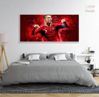 Quadro Decorativo Futebol Cristiano Ronaldo130x60 em Tecido Canvas - Foto 6