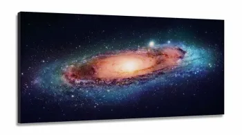 Quadro Decorativo Galáxias Universo Espaço em Tecido Canvas 130x60