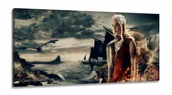 Quadro Decorativo Game of Thrones em Tecido Canvas 130x60