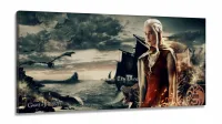 Quadro Decorativo Game of Thrones em Tecido Canvas 130x60