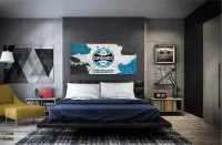 Quadro Decorativo Gremio Futebol em Tecido Canvas 130x60 - Foto 4