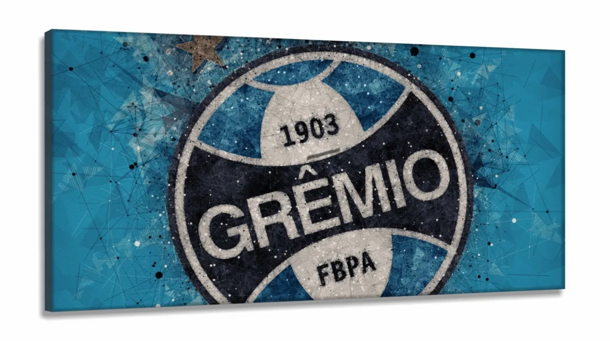 Quadro Decorativo Grêmio Futebol em Tecido Canvas em Tecido Canvas 130x60 Imagem