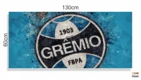Quadro Decorativo Grêmio Futebol em Tecido Canvas em Tecido Canvas 130x60 - Foto 3