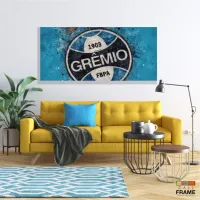 Quadro Decorativo Grêmio Futebol em Tecido Canvas em Tecido Canvas 130x60 - Foto 7