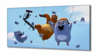 Quadro Decorativo Grizzy e os Lemmings 2 em Tecido Canvas 130x60 - Foto 2