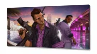 Quadro Decorativo GTA  em Tecido Canvas 130x60 - Foto 2